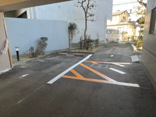 名古屋市　南区　マンション駐車場　塗り替え工事